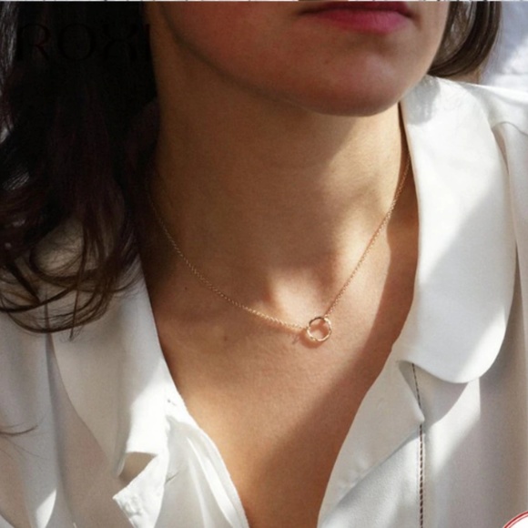 Minimalist "Good Karma" Circle Boho Charm Necklace - Picture 4 of 10